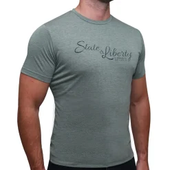 State and Liberty Logo T-Shirt - Olive| T-shirts|Polos