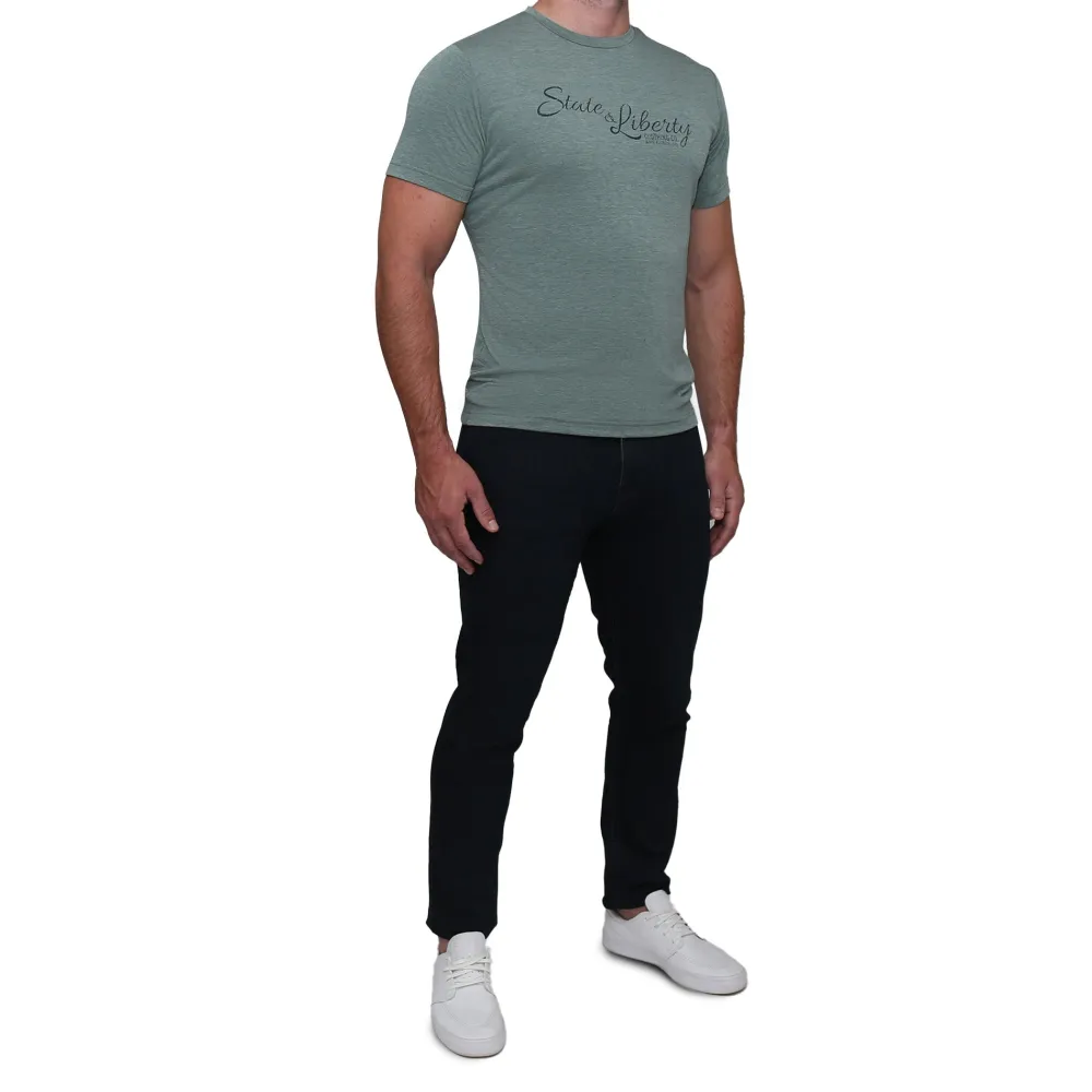 State and Liberty Logo T-Shirt - Olive| T-shirts|Polos