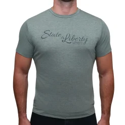 State and Liberty Logo T-Shirt - Olive| T-shirts|Polos
