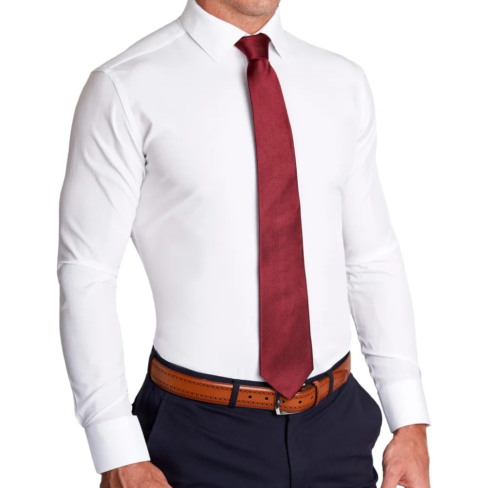 State and Liberty Maroon Woven Silk Tie| Accessories