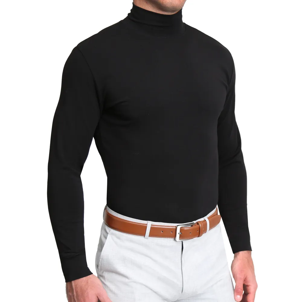 State and Liberty Mock Turtleneck - Black| Quarter Zips & Hoodies|Casual Long Sleeves