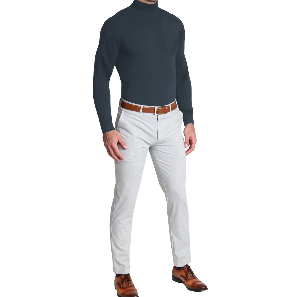 State and Liberty Mock Turtleneck - Navy| Quarter Zips & Hoodies|Casual Long Sleeves