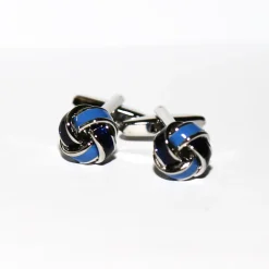 State and Liberty Navy & Light Blue Knot Cuff Links| Accessories