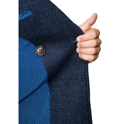 State and Liberty Navy Plaid Double-Breasted Overcoat| Coats & Jackets