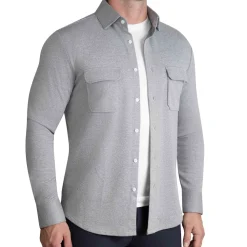 State and Liberty Patch Pocket Button Down - Light Grey| Casual Long Sleeves|Long Sleeve Button Downs