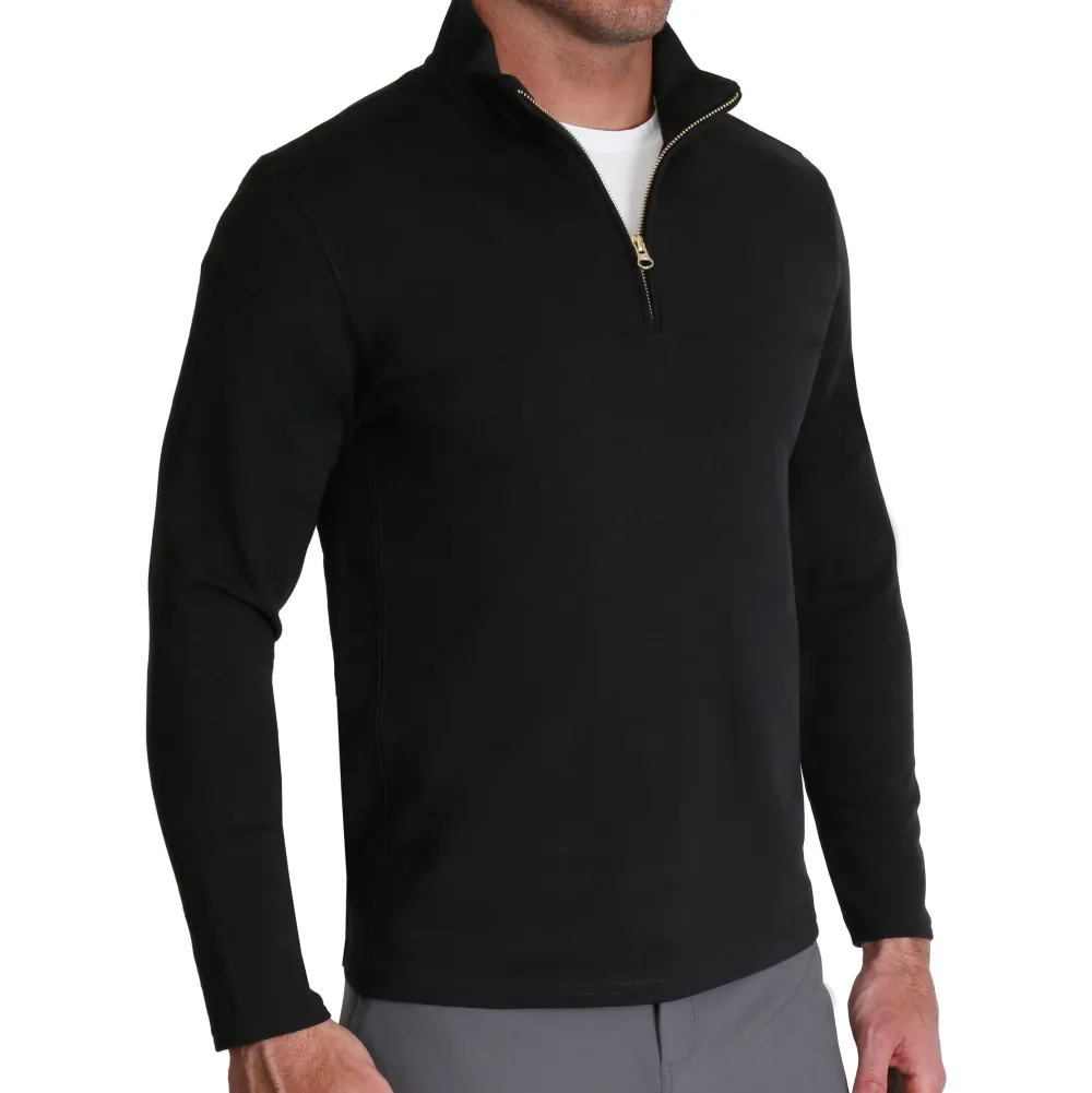 State and Liberty Quarter Zip - Solid Black| Quarter Zips & Hoodies