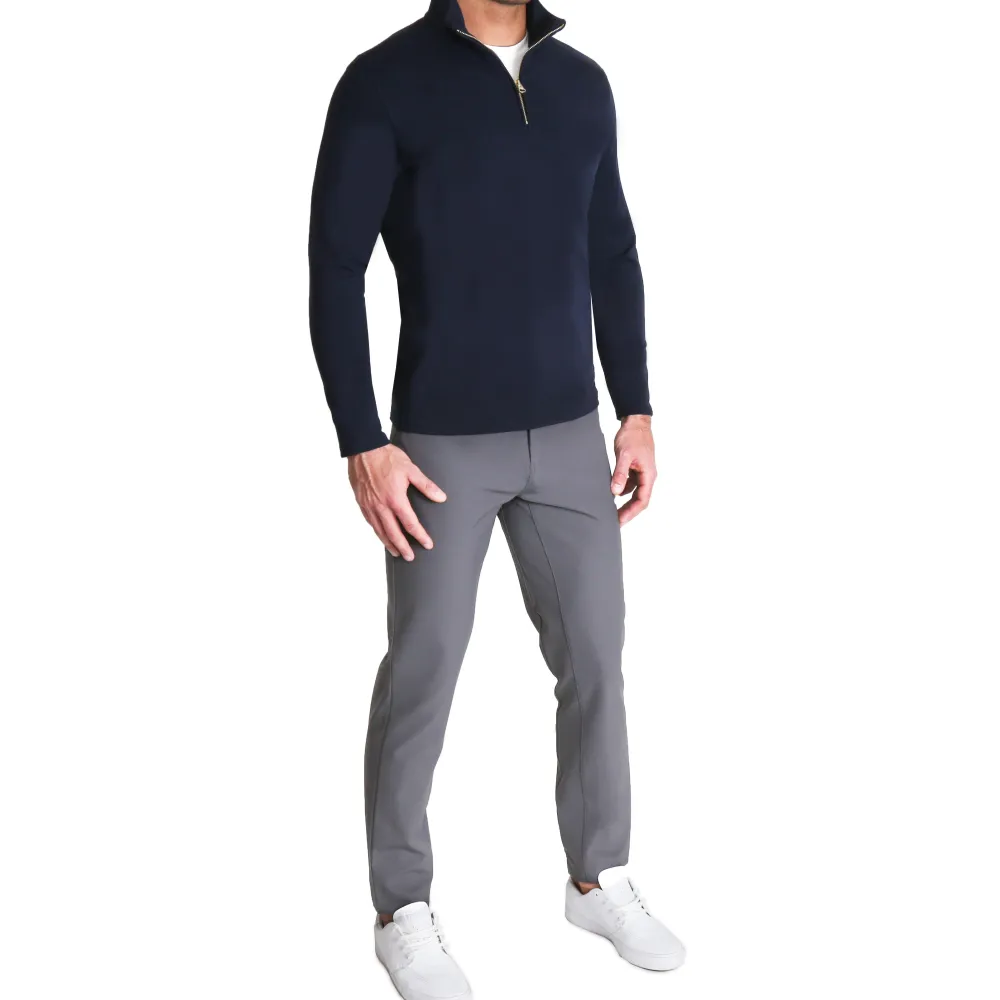 State and Liberty Quarter Zip - Solid Navy| Quarter Zips & Hoodies