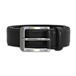 State and Liberty Solid Leather Belt - Black| Accessories