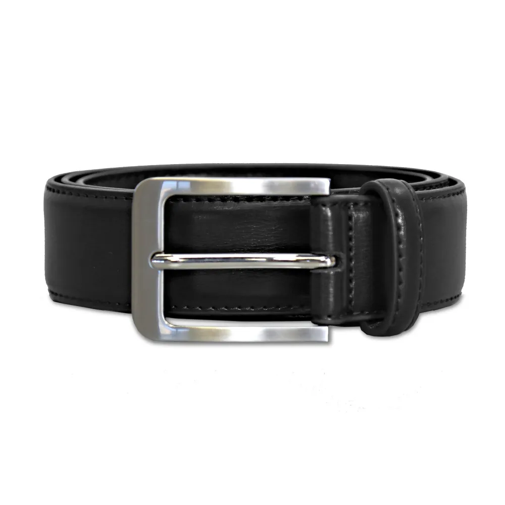 State and Liberty Solid Leather Belt - Black| Accessories