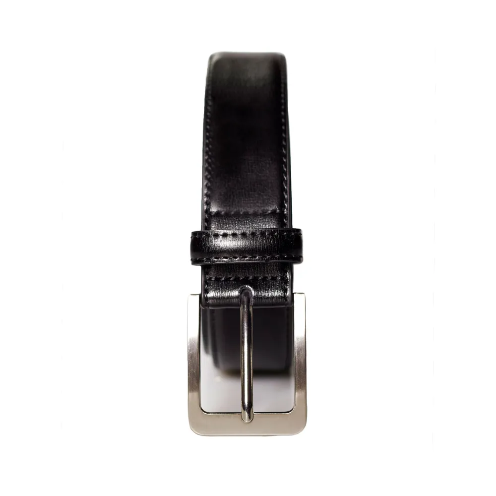 State and Liberty Solid Leather Belt - Black| Accessories