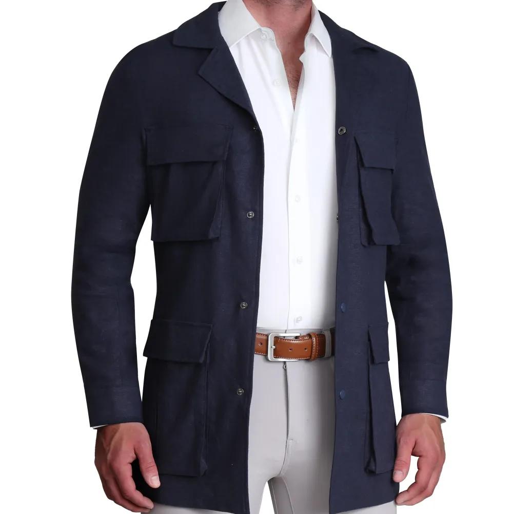 State and Liberty Stretch Linen Field Jacket - Navy| Coats & Jackets