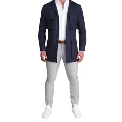 State and Liberty Stretch Linen Field Jacket - Navy| Coats & Jackets