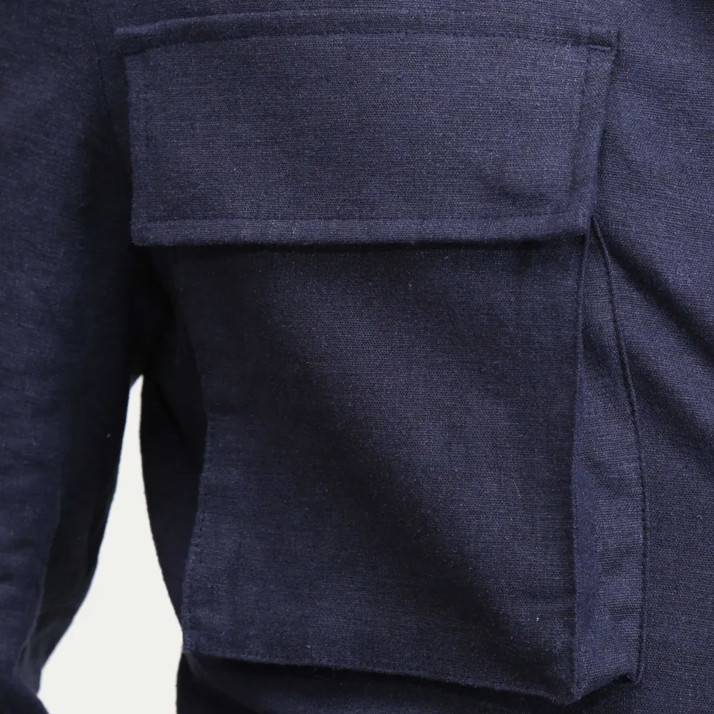 State and Liberty Stretch Linen Field Jacket - Navy| Coats & Jackets