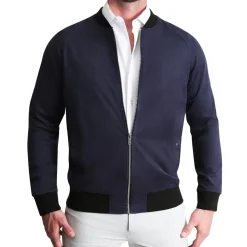 State and Liberty Suede Stretch Bomber - Navy| Coats & Jackets