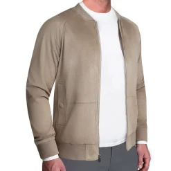 State and Liberty Suede Stretch Bomber - Tan| Coats & Jackets