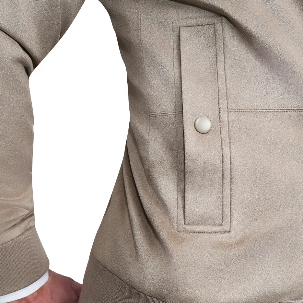 State and Liberty Suede Stretch Bomber - Tan| Coats & Jackets