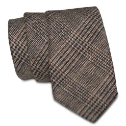 State and Liberty Tan & Black Plaid Tie| Accessories