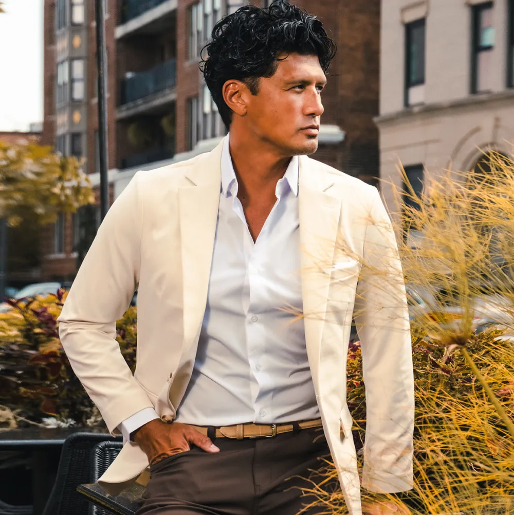State and Liberty Tech Blazer - Cream| Casual Blazers|Blazers