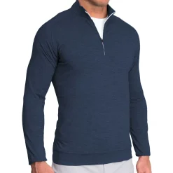 State and Liberty Tech Quarter Zip - Heathered Navy| Quarter Zips & Hoodies