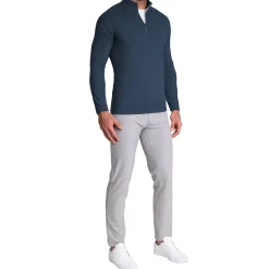 State and Liberty Tech Quarter Zip - Heathered Navy| Quarter Zips & Hoodies