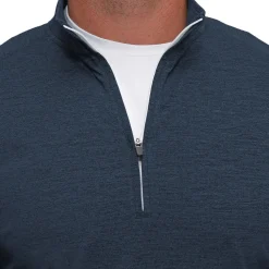 State and Liberty Tech Quarter Zip - Heathered Navy| Quarter Zips & Hoodies
