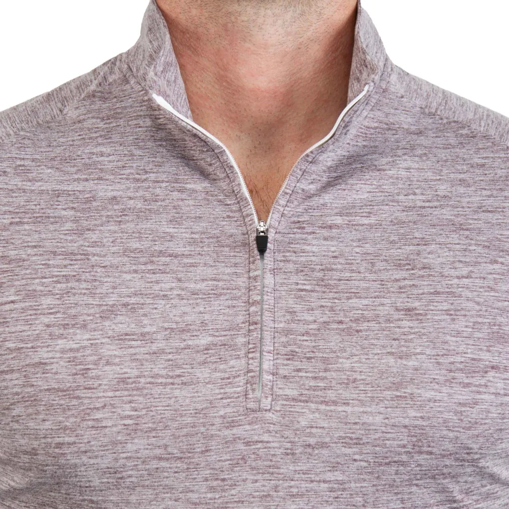 State and Liberty Tech Quarter Zip - Heathered Crimson| Quarter Zips & Hoodies