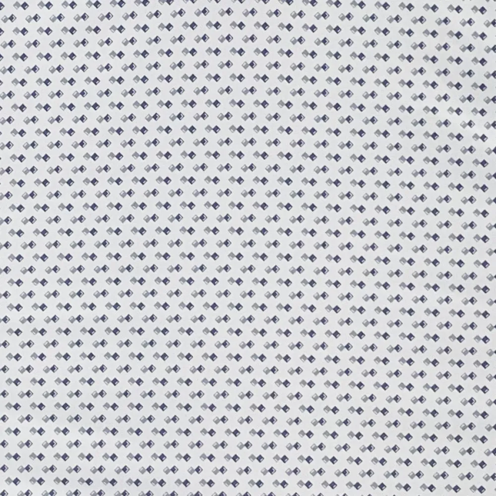State and Liberty "The Archie" Geo Double Royal Blue & White Square| Short Sleeve Button Downs|Polos