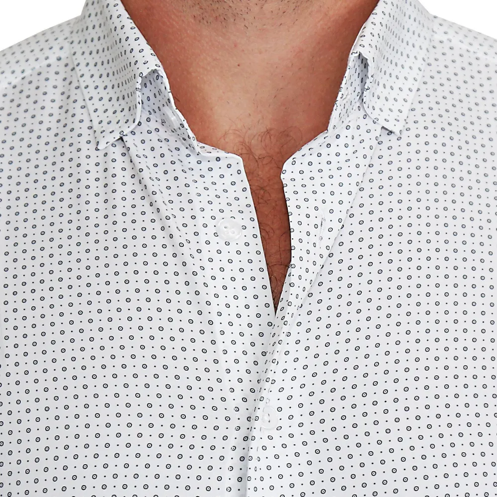 State and Liberty "The Axwell" Black Circle With Dots| T-shirts|Short Sleeve Button Downs