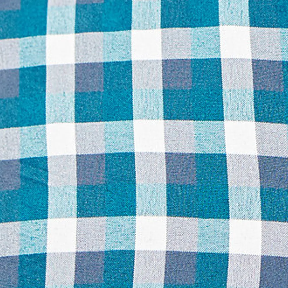 State and Liberty "The Bagley" Teal, Grey and White Triple Check| Dress Shirts