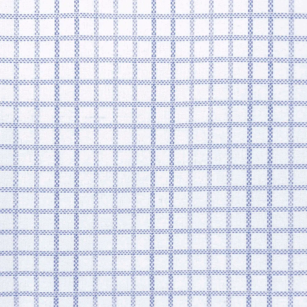 State and Liberty "The Baxter" Blue Mini Line Patterned Windowpane| Dress Shirts