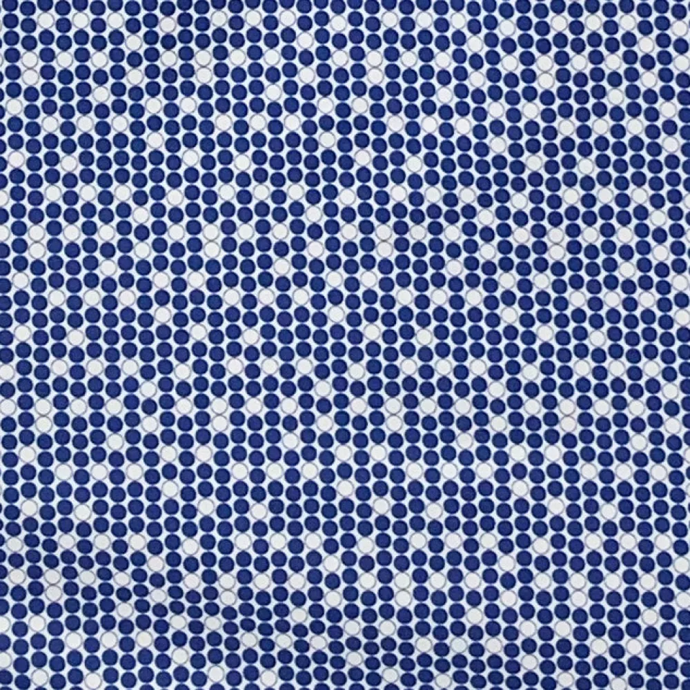 State and Liberty "The Beckham" Geo Royal Blue & White Double Circle| Short Sleeve Button Downs|Polos