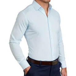 State and Liberty "The Belmont" Light Blue Pinstripe| Dress Shirts