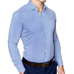 State and Liberty "The Bonino" Blue Gingham| Dress Shirts