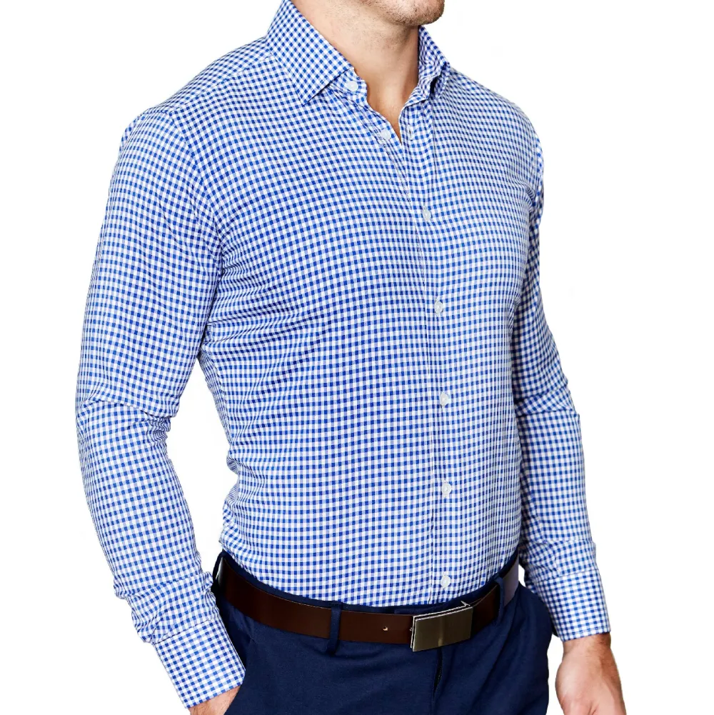 State and Liberty "The Bonino" Blue Gingham| Dress Shirts