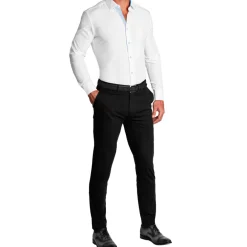 State and Liberty "The Briggs" Solid White with Light Blue Accents| Dress Shirts