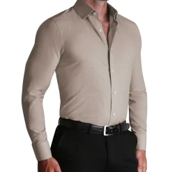 State and Liberty ''The Brooks" Light Brown Double Check| Dress Shirts