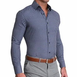State and Liberty "The Callahan" Blue and White Mini Plaid| Dress Shirts
