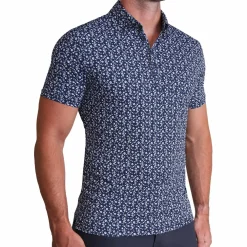 State and Liberty "The Camden" Navy & White Floral| Short Sleeve Button Downs|Polos