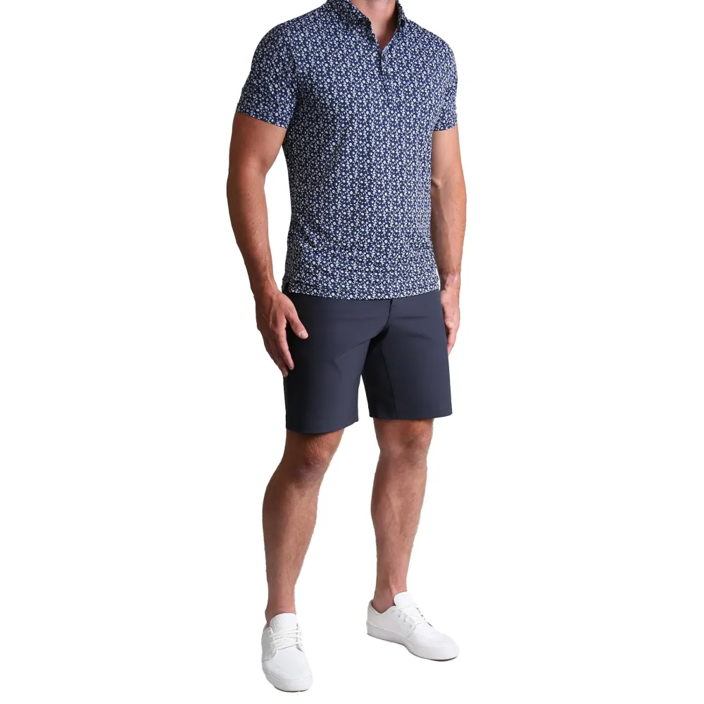 State and Liberty "The Camden" Navy & White Floral| Short Sleeve Button Downs|Polos