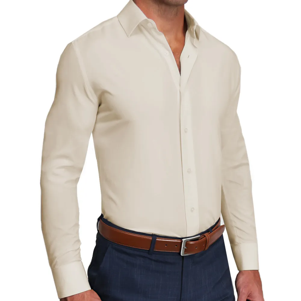 State and Liberty ''The Cameron'' Solid Ivory| Dress Shirts