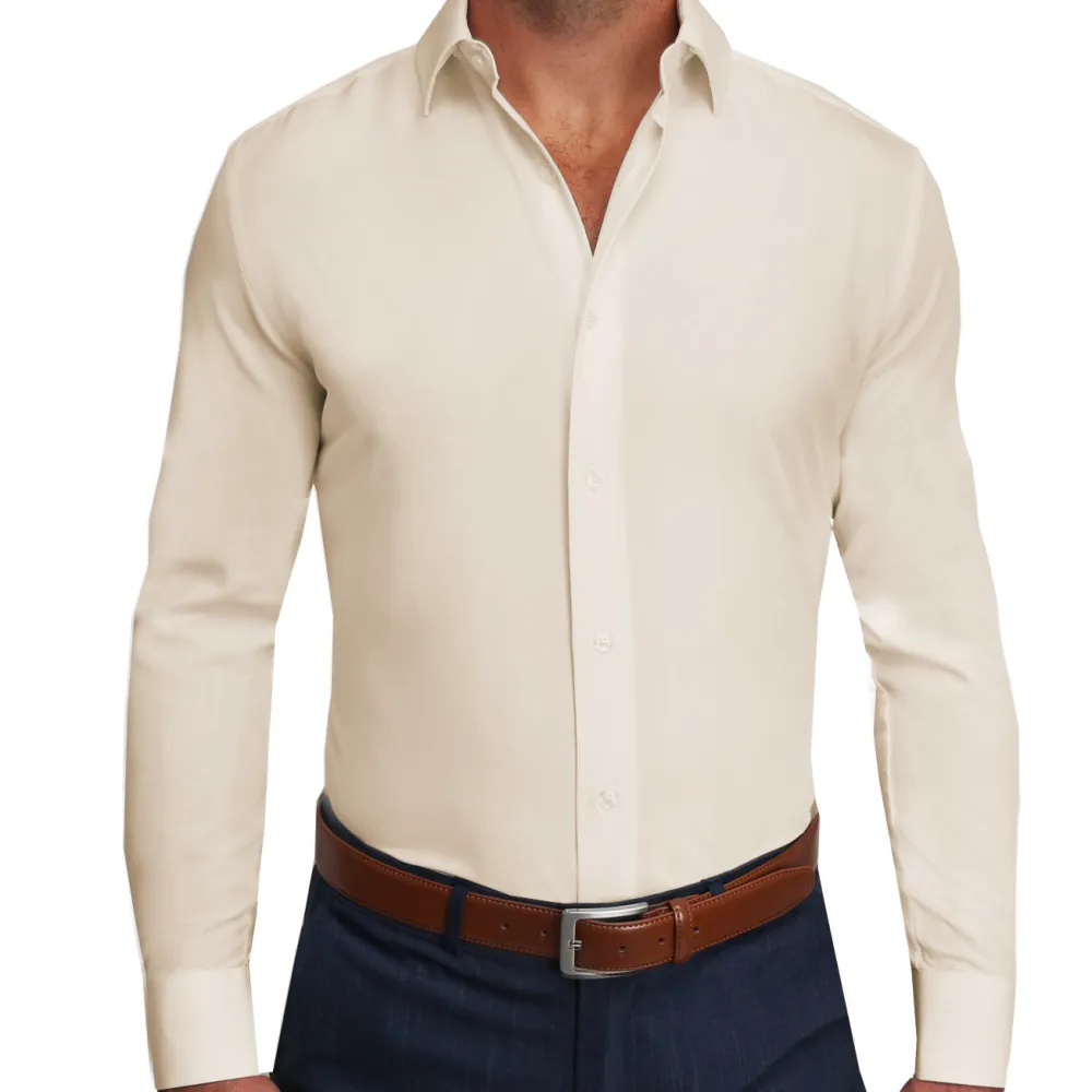 State and Liberty ''The Cameron'' Solid Ivory| Dress Shirts