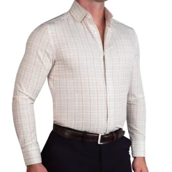 State and Liberty "The Carl" Orange, Yellow, & White Plaid| Dress Shirts