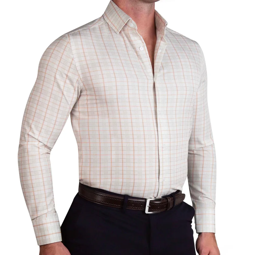 State and Liberty "The Carl" Orange, Yellow, & White Plaid| Dress Shirts