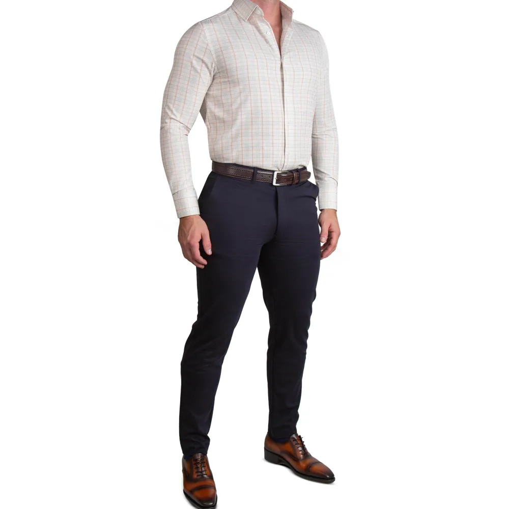 State and Liberty "The Carl" Orange, Yellow, & White Plaid| Dress Shirts