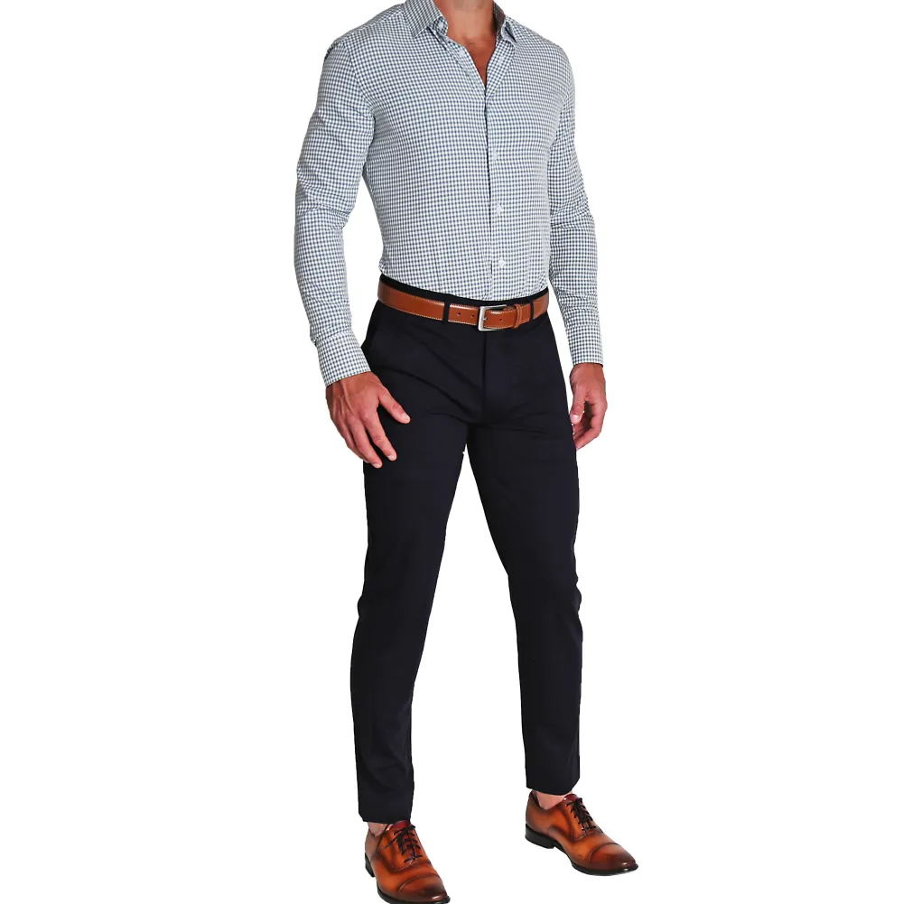 State and Liberty "The Chaney" Forest Green Gingham| Dress Shirts