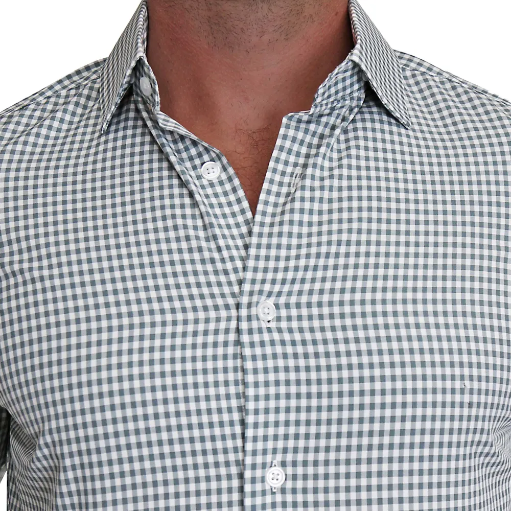 State and Liberty "The Chaney" Forest Green Gingham| Dress Shirts