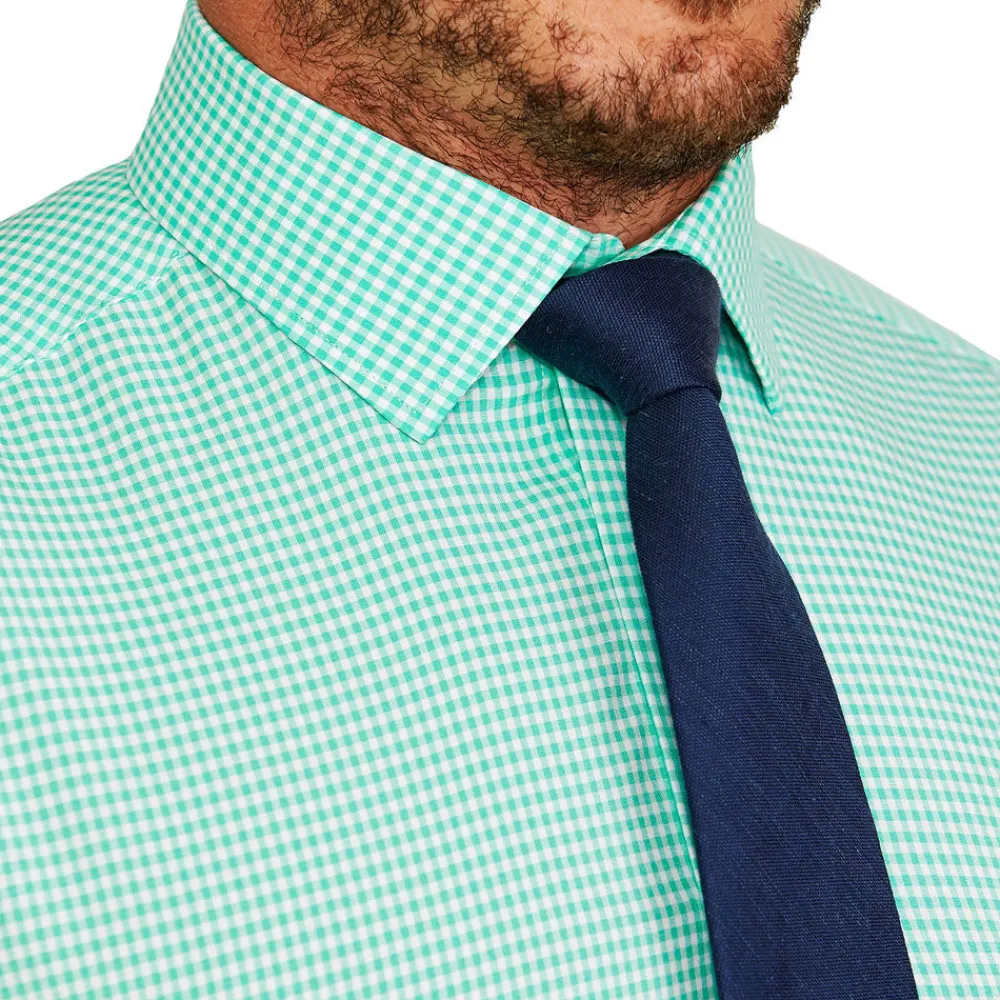 State and Liberty "The Charley" Mint Green Gingham| Dress Shirts