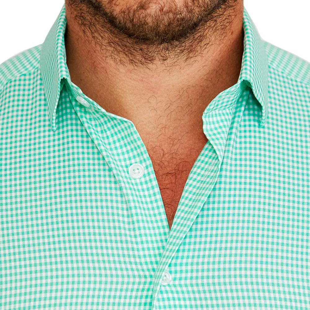 State and Liberty "The Charley" Mint Green Gingham| Dress Shirts