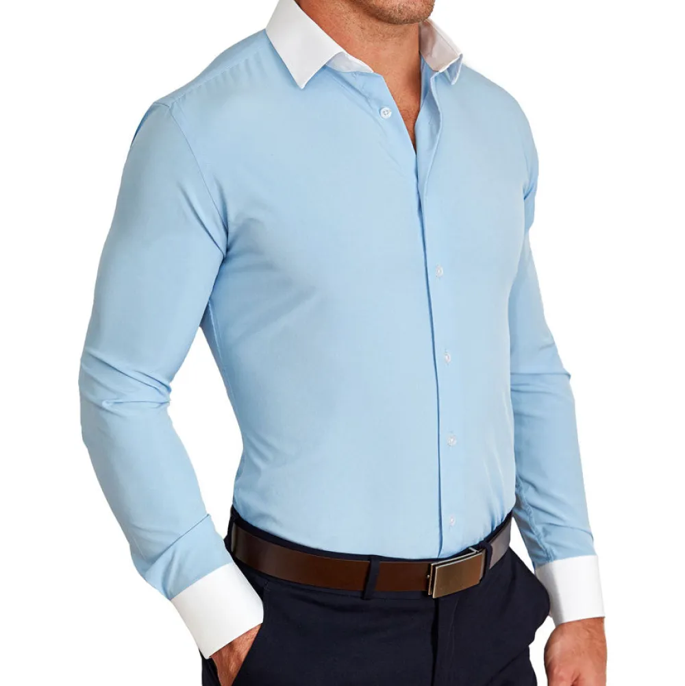 State and Liberty "The Clark" Light Blue with White Collar| Dress Shirts