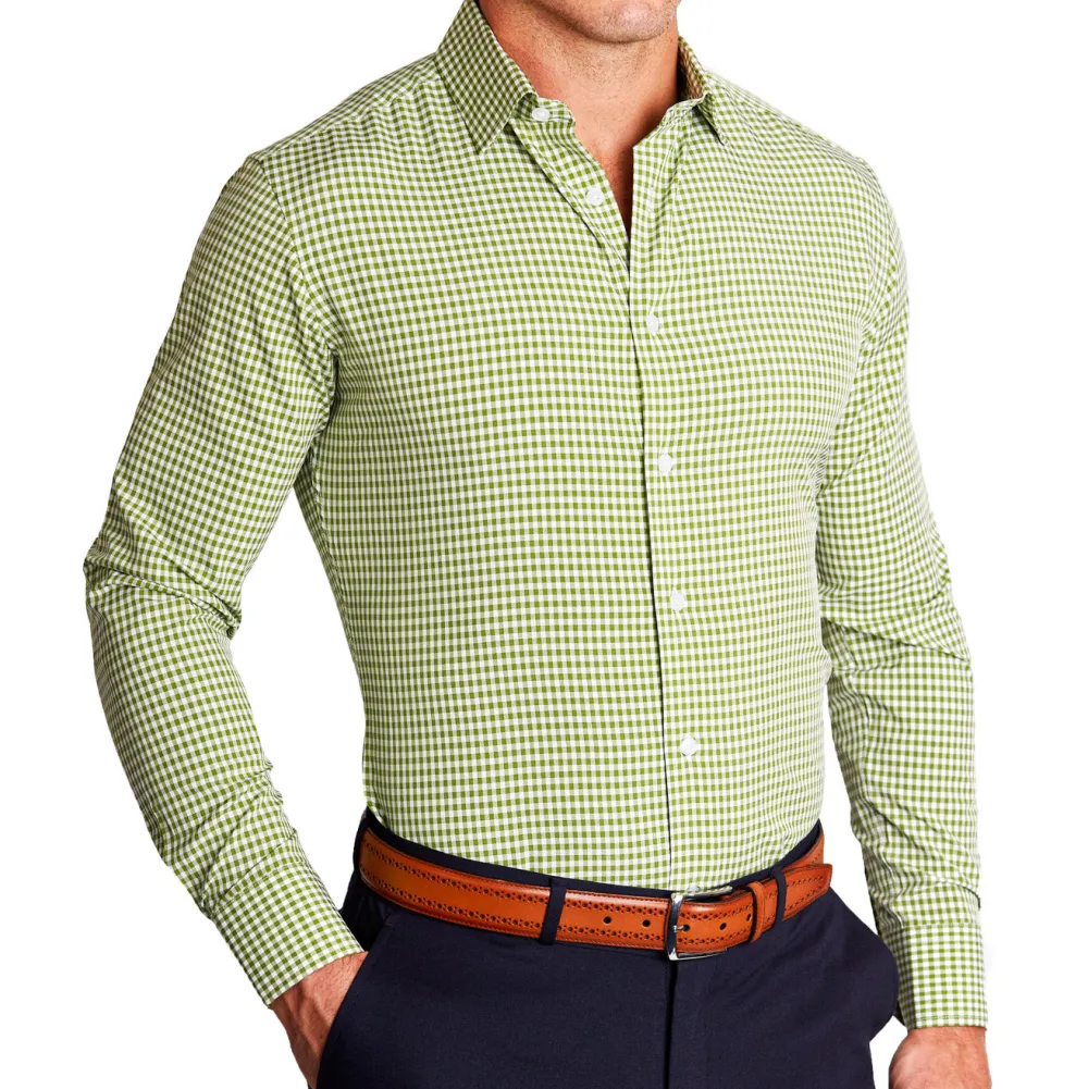 State and Liberty "The Dallas" Green Gingham| Dress Shirts